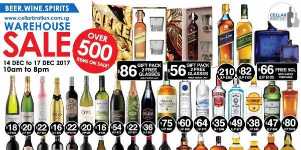 Cellarbration Singapore Warehouse Sales Promotion from 14-17 Dec 2017