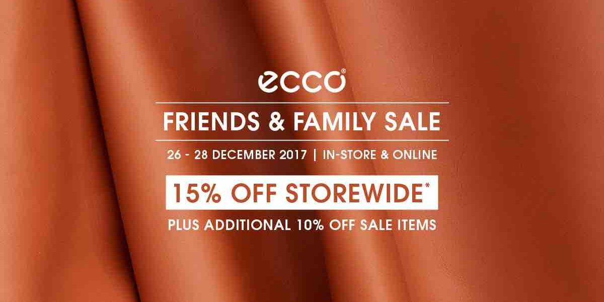 ECCO Singapore Friends & Family Sale 15% Off Storewide Promotion 26-28 Dec 2017