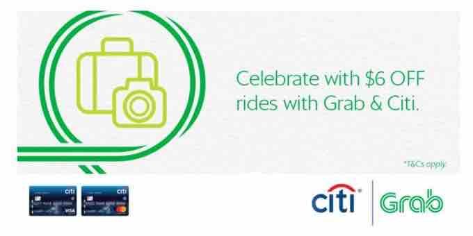 Get $6 Off All Grab Rides by linking Citi Credit Card to GrabPay CITI6 Promo Code 29 Nov – 6 Dec 2017