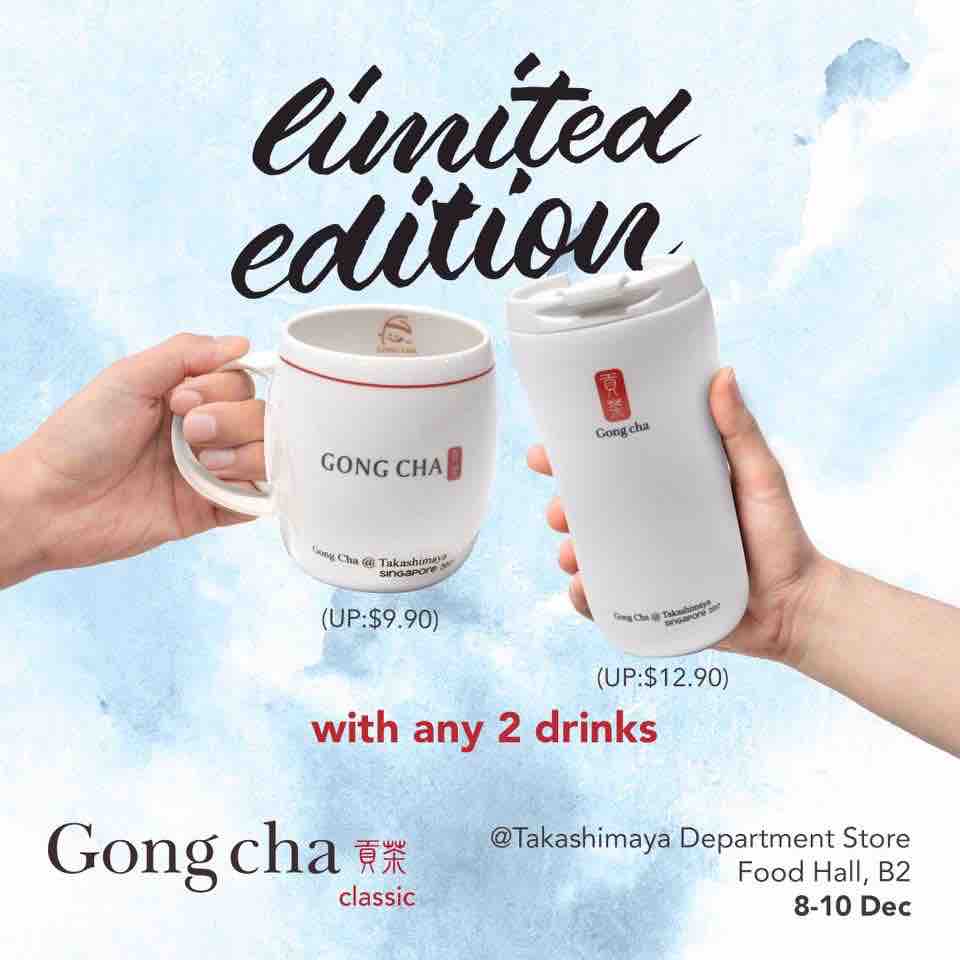 Gong Cha Singapore FREE Tumblr FREE Mug FREE Upsize Promotion 8-10 Dec 2017 | Why Not Deals