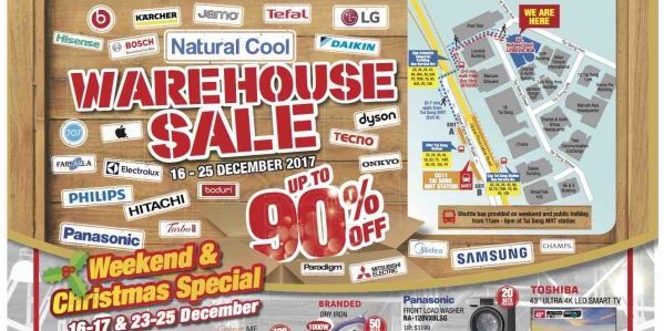 Hwee Seng Electronics Joins Year-End Warehouse Sale @ Natural Cool Warehouse 16-25 Dec 2017