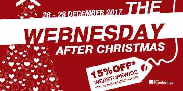 Kinokuniya Singapore The WEBnesday After Christmas 15% Off Promotion 26-28 Dec 2017