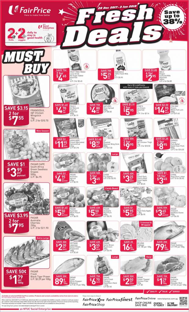 NTUC FairPrice Singapore Your Weekly Saver Promotions 28 Dec 2017 - 3 Jan 2018 | Why Not Deals 2