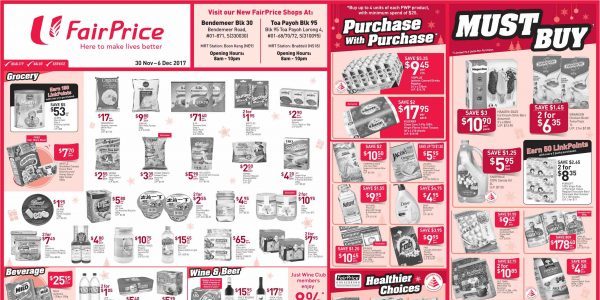 NTUC FairPrice Singapore Your Weekly Saver Promotions 30 Nov – 6 Dec 2017