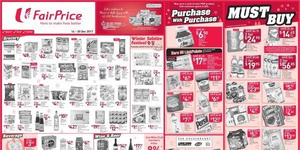 NTUC FairPrice Singapore Your Weekly Savers Promotions 14-20 Dec 2017