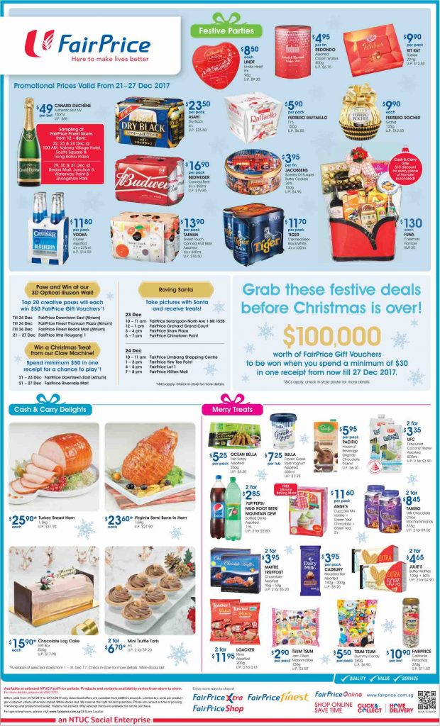 NTUC FairPrice Singapore Your Weekly Savers Promotions 21-27 Dec 2017 | Why Not Deals 1