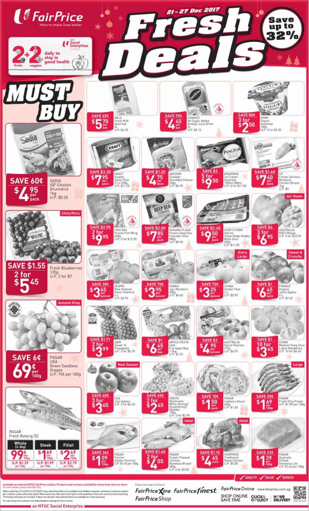 NTUC FairPrice Singapore Your Weekly Savers Promotions 21-27 Dec 2017 | Why Not Deals 2