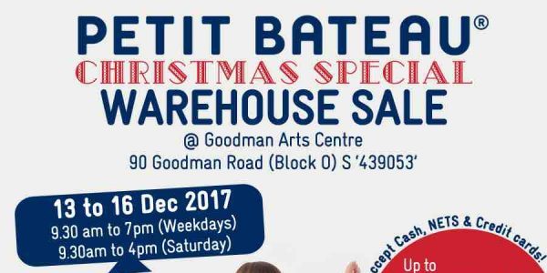 Petit Bateau Singapore 4-Days Christmas Special Warehouse Sale Up to 80% Off 13-16 Dec 2017