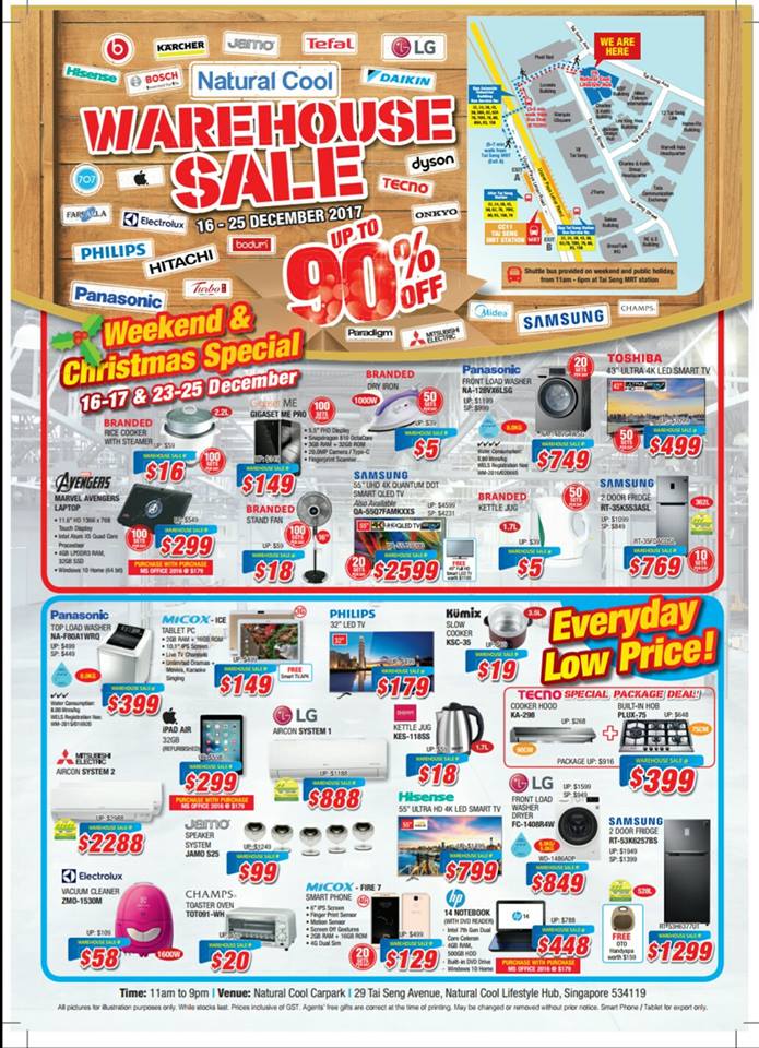 Singapore Electronics Warehouse Sale Up to 90% Off Promotion 16-25 Dec 2017 | Why Not Deals 2