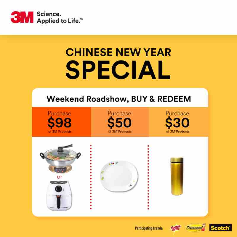 3M Singapore Chinese New Year 3M Roadshow at AMK Fairprice 27-28 Jan 2018 | Why Not Deals 1