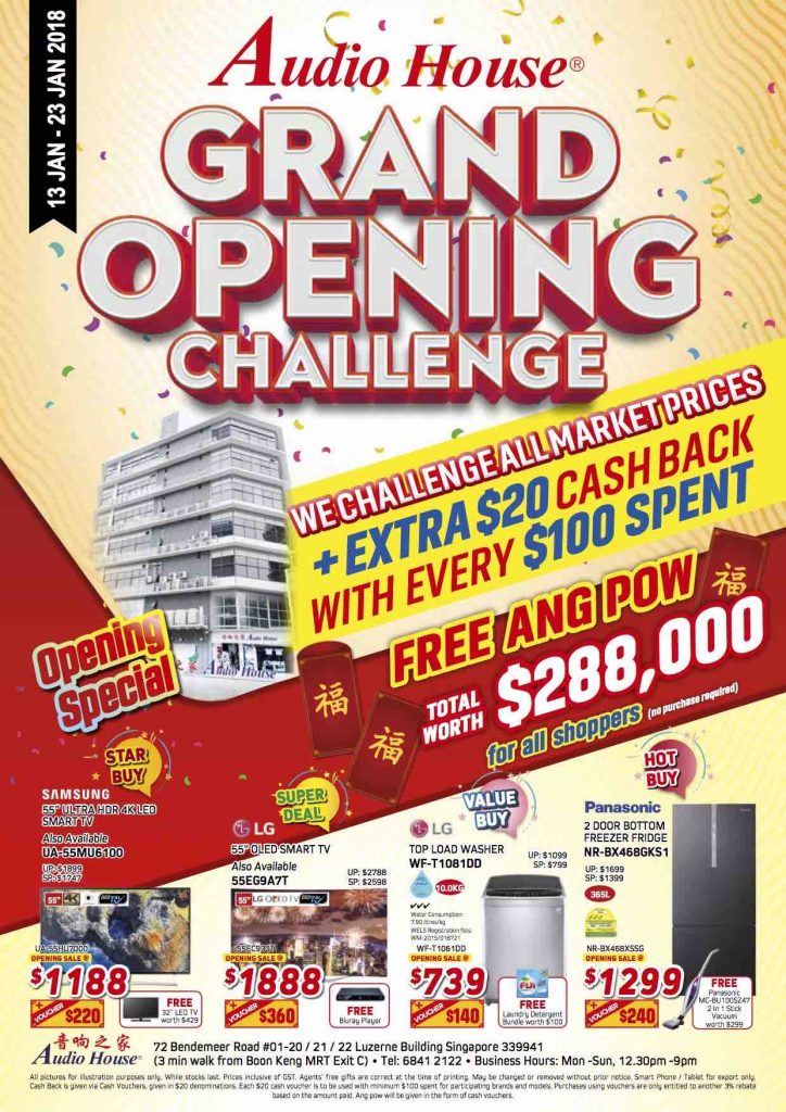 Audio House Singapore Grand Opening Sale from 13-23 Jan 2018 | Why Not Deals 5