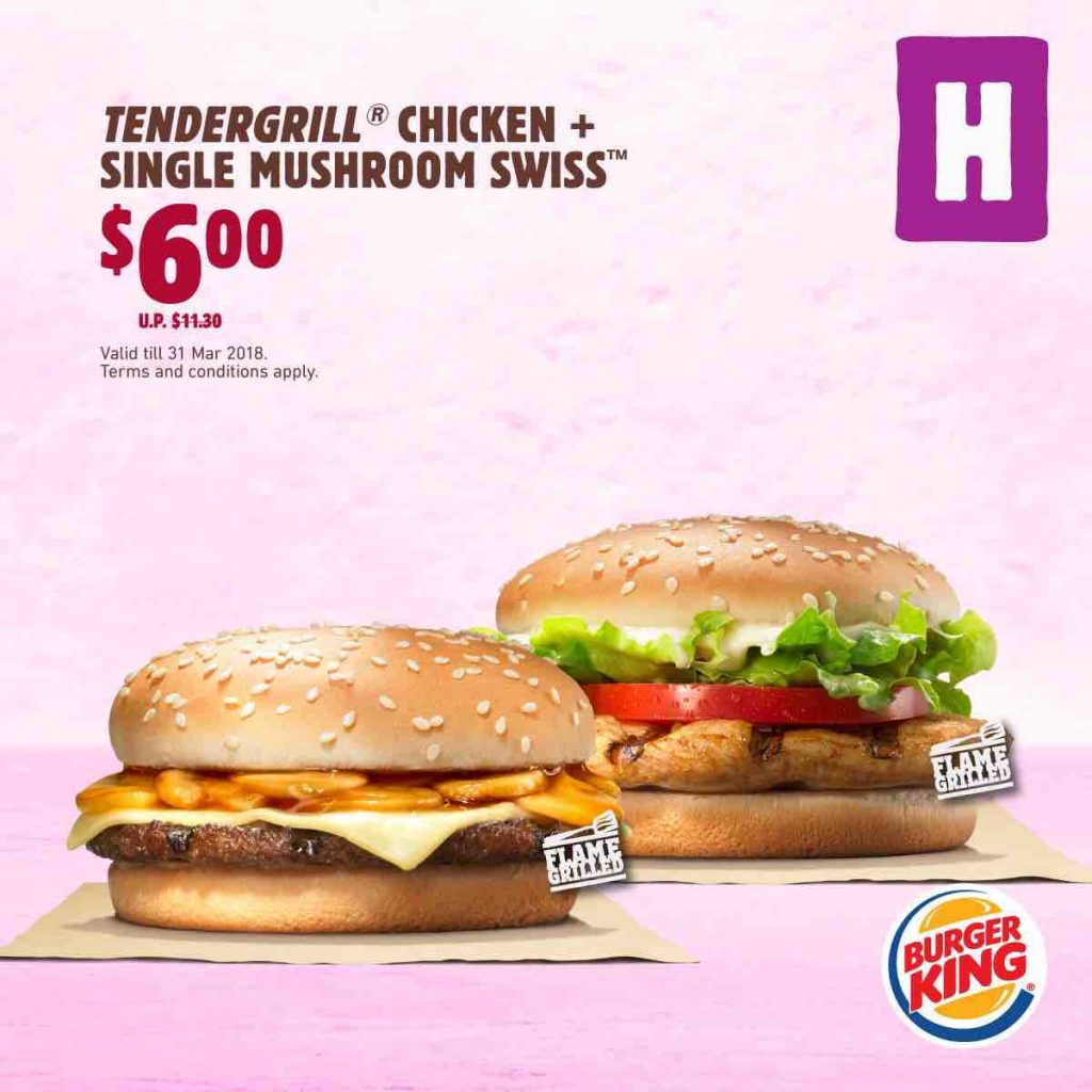 Burger King Singapore Flash Coupons for Ultimate Value ends 31 Mar 2018 | Why Not Deals 2
