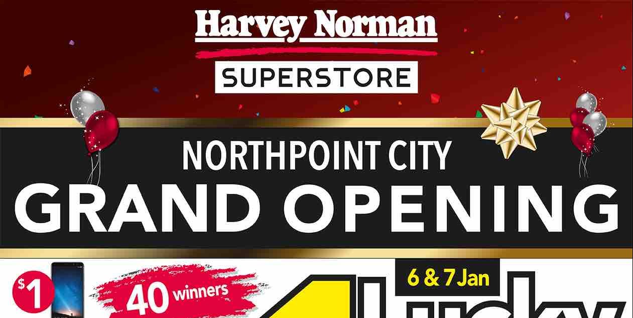 Harvey Norman Singapore Northpoint City Superstore Grand Opening 6-7 Jan 2018