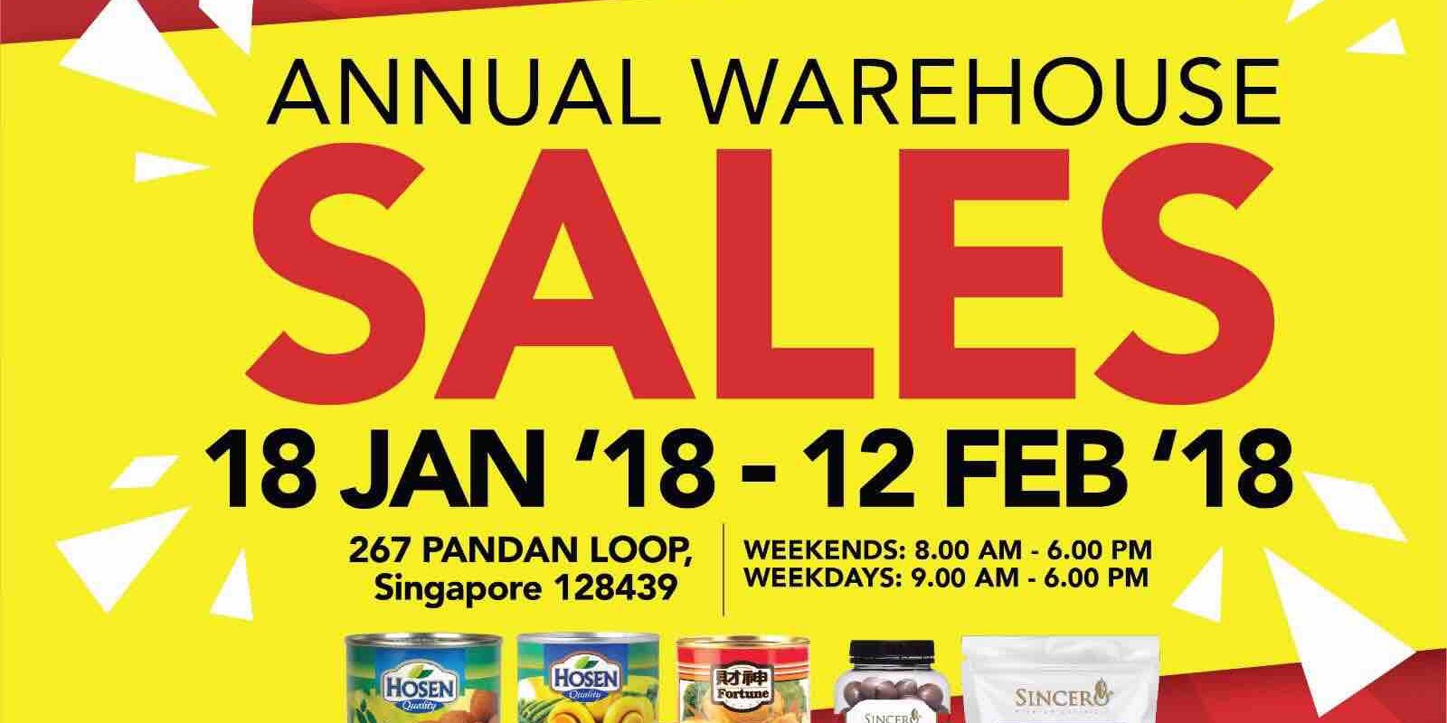 HOSEN Singapore Annual Warehouse Sales Promotion 18 Jan – 12 Feb 2018