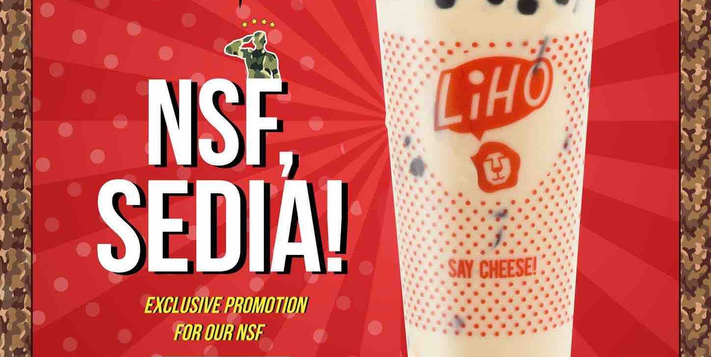 LiHO $2 Milk Tea with Pearl (M) for NSF with 11B/SCDF/SPF/Home Team starting 9 Jan 2018