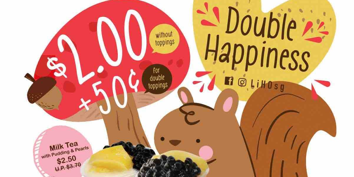 LiHo Singapore $2 Milk Tea or Honey Green Tea Promotion Starting 1 Jan 2018