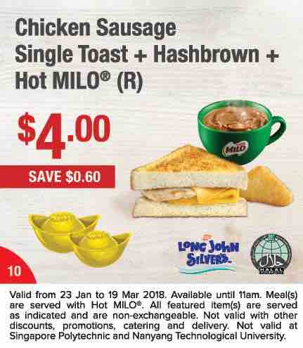 Long John Silver Singapore Flash Coupons to Redeem Promotion 23 Jan - 19 Mar 2018 | Why Not Deals