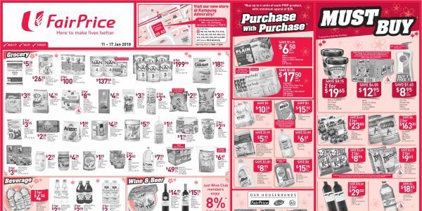 NTUC FairPrice Singapore Your Weekly Saver Promotion 11-17 Jan 2018