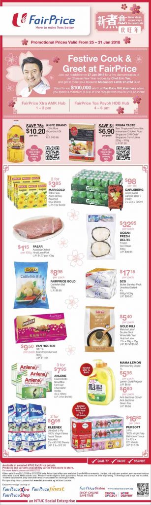 NTUC FairPrice Singapore Your Weekly Saver Promotion 25-31 Jan 2018 | Why Not Deals