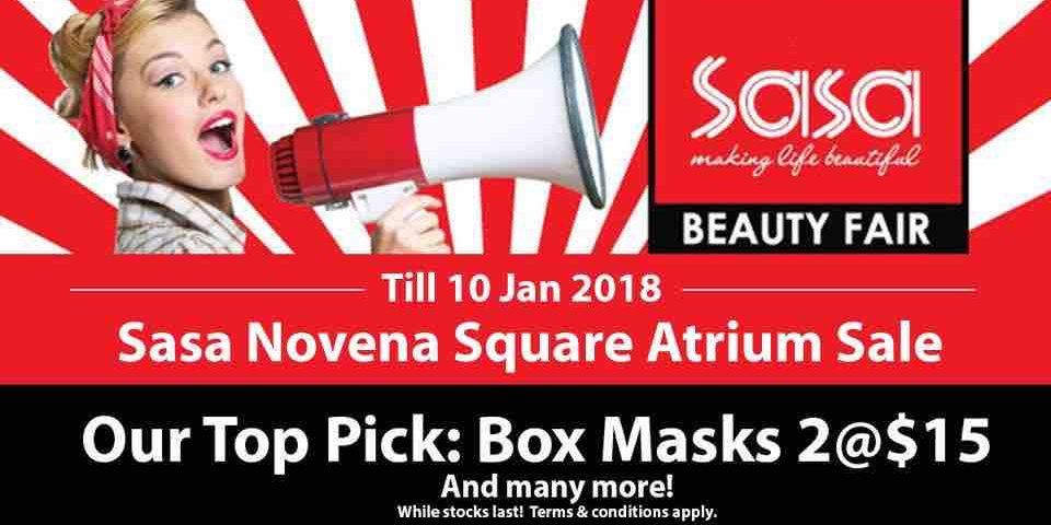 Sasa Singapore Beauty Fair at Novena Square from 4-10 Jan 2018