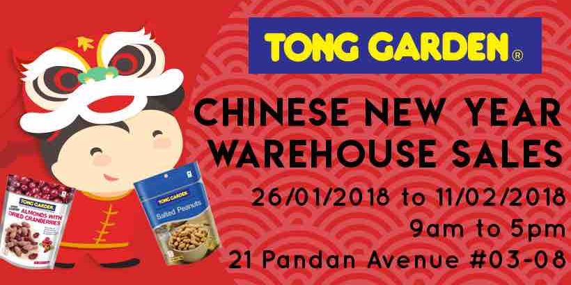 Tong Garden Singapore Chinese New Year Warehouse Sales 26 Jan – 11 Feb 2018