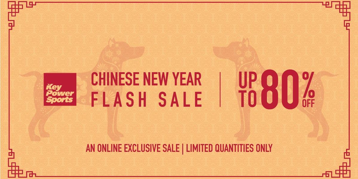 Key Power Sports Singapore Chinese New Year Flash Sale 80% Off Promotion 15-18 Feb 2018