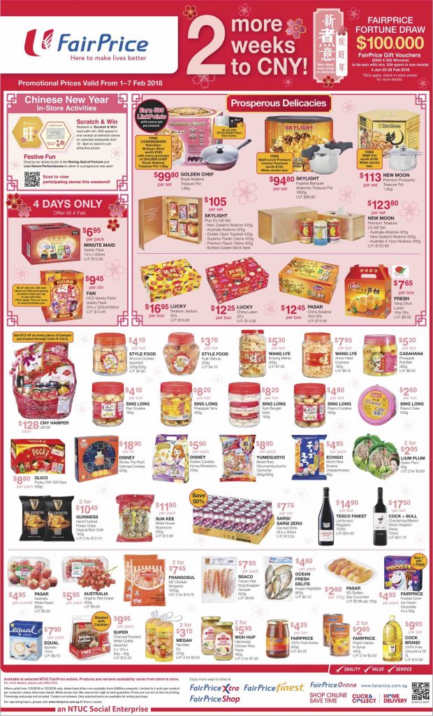 NTUC FairPrice Singapore Your Weekly Saver Promotion 1-7 Feb 2018 | Why Not Deals 1