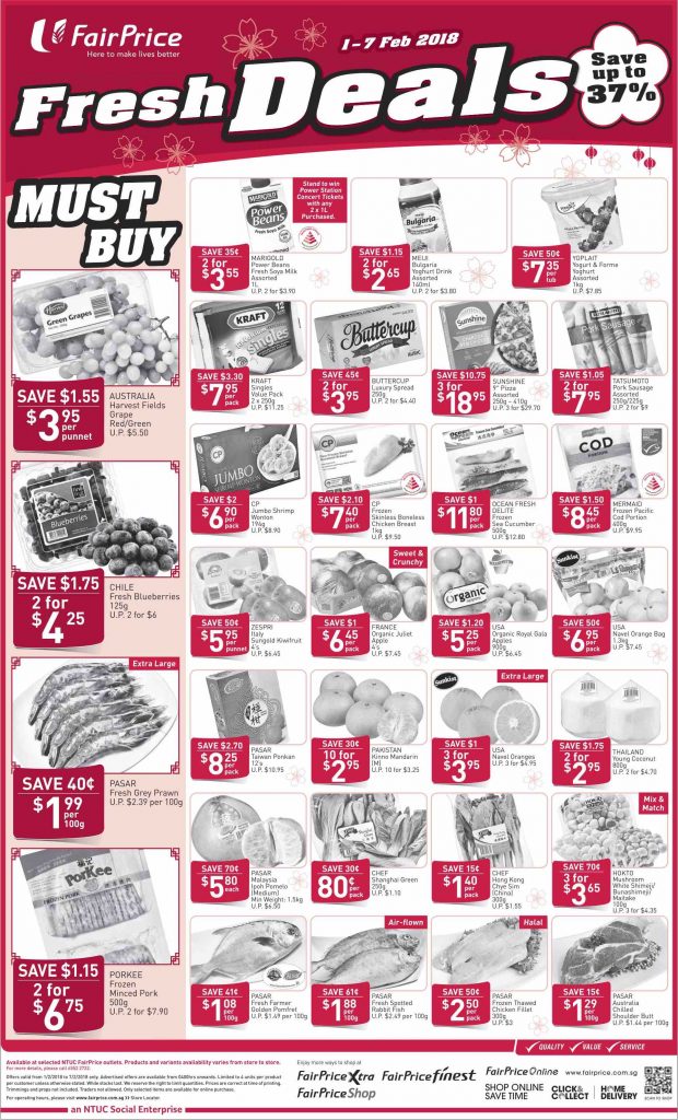 NTUC FairPrice Singapore Your Weekly Saver Promotion 1-7 Feb 2018 | Why Not Deals 2