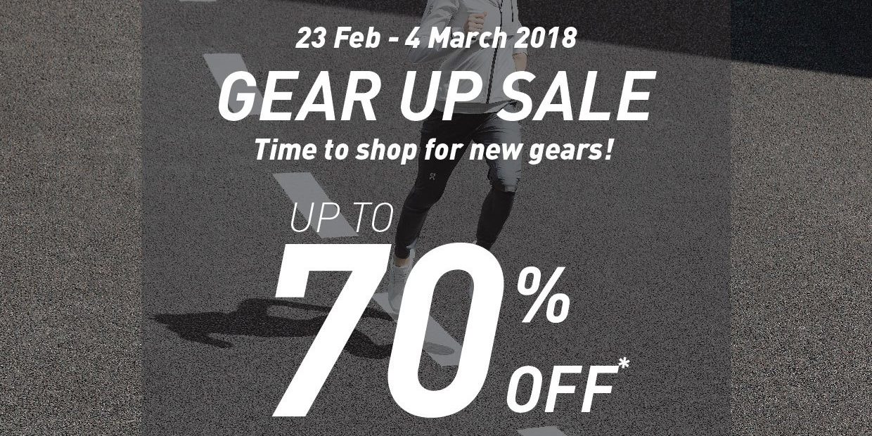 Running Lab Singapore Gear Up Sale Up to 70% Off Promotion 23 Feb – 4 Mar 2018