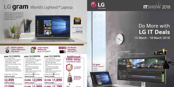 LG Singapore IT Show 2018 Special Deals & Promotions from 15-18 Mar 2018