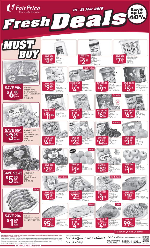 NTUC FairPrice Singapore Your Weekly Saver Promotion 15-21 Mar 2018 | Why Not Deals 1