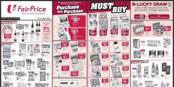 NTUC FairPrice Singapore Your Weekly Saver Promotion 15-21 Mar 2018