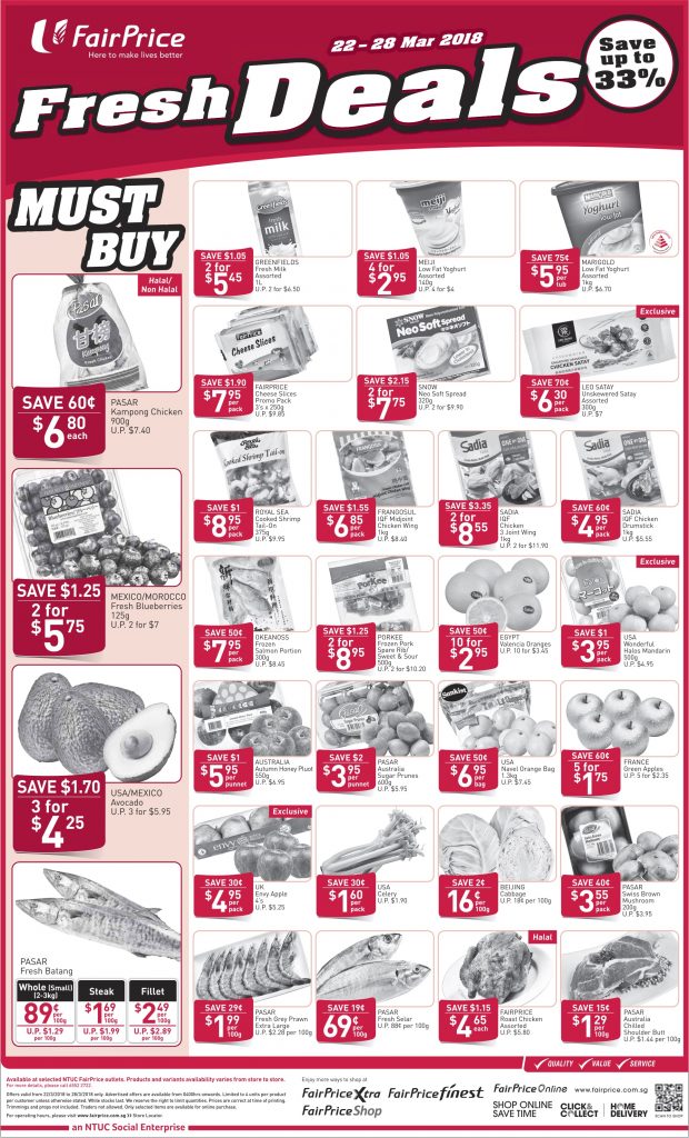 NTUC FairPrice Singapore Your Weekly Saver Promotion 22-28 Mar 2018 | Why Not Deals 2