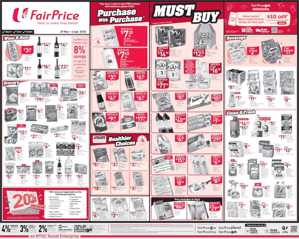NTUC FairPrice Singapore Your Weekly Saver Promotion 29 Mar - 4 Apr 2018 | Why Not Deals 2