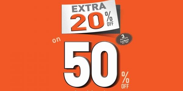 World of Sports Singapore 3 Days Only 20% Off All Sale Items 2-4 Mar 2018