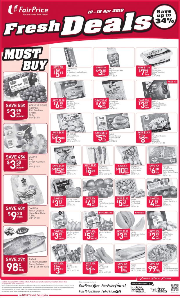 NTUC FairPrice Singapore Your Weekly Saver Promotion 12-18 Apr 2018 | Why Not Deals 1
