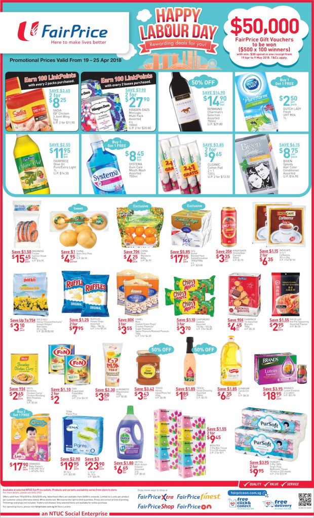 NTUC FairPrice Singapore Your Weekly Saver Promotion 19-25 Apr 2018 | Why Not Deals