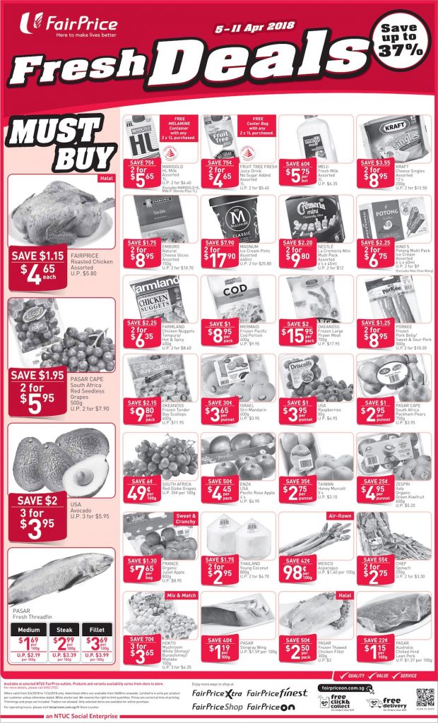 NTUC FairPrice Singapore Your Weekly Saver Promotion 5-11 Apr 2018 | Why Not Deals 5