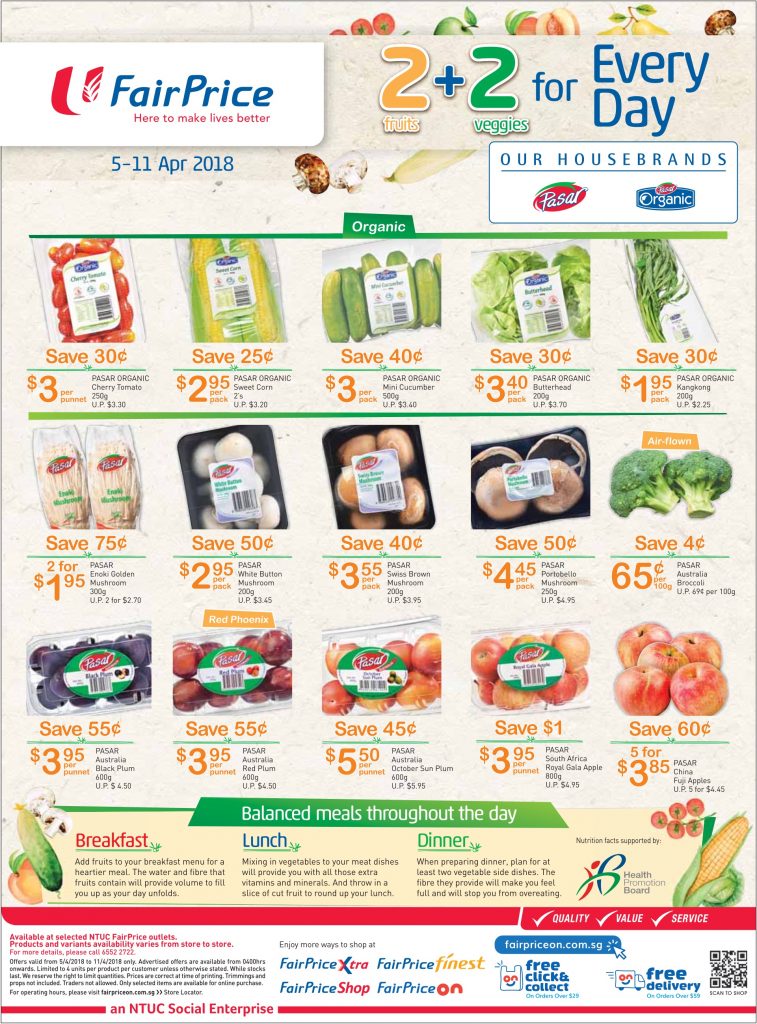 NTUC FairPrice Singapore Your Weekly Saver Promotion 5-11 Apr 2018 | Why Not Deals