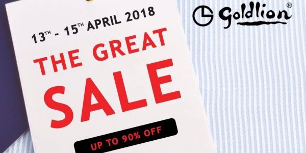The Great GOLDLION Sale at Singapore EXPO 90% Off Promotion 13-15 Apr 2018