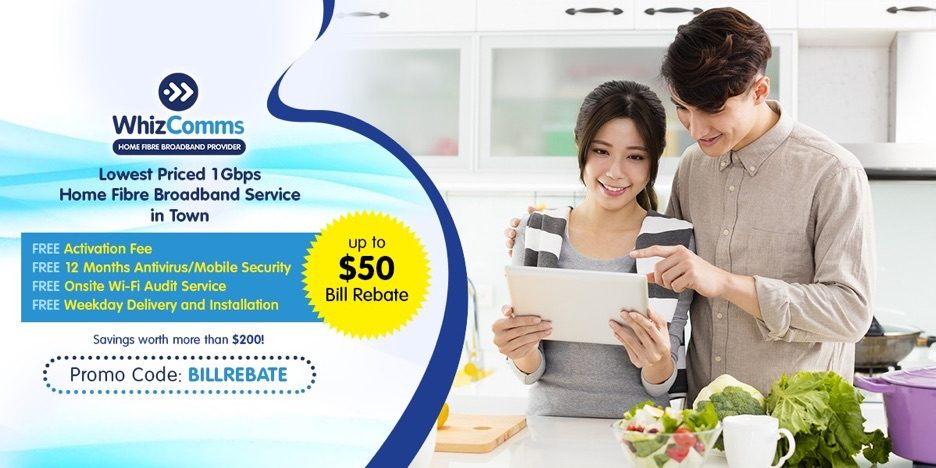 WhizComms Singapore Offers Bill Rebates when you sign up by 15 Apr 2018