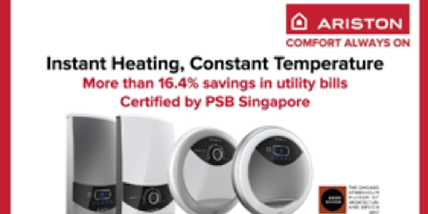 Ariston Singapore get free gifts for any instant water heaters purchased 25 May – 1 Jul 2018