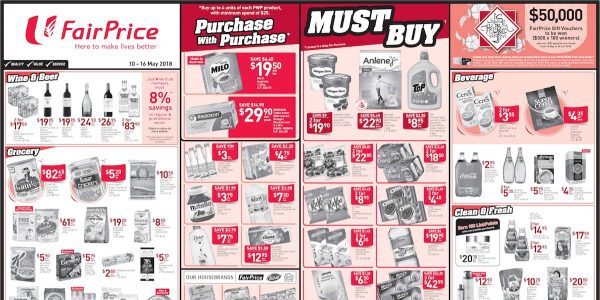 NTUC FairPrice Singapore Your Weekly Saver Promotion 10-16 May 2018