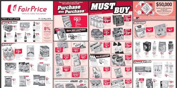 NTUC FairPrice Singapore Your Weekly Saver Promotion 17-23 May 2018