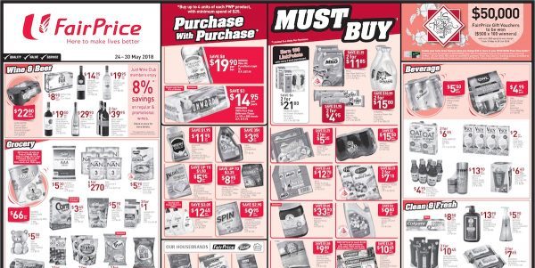 NTUC FairPrice Singapore Your Weekly Saver Promotion 24-30 May 2018