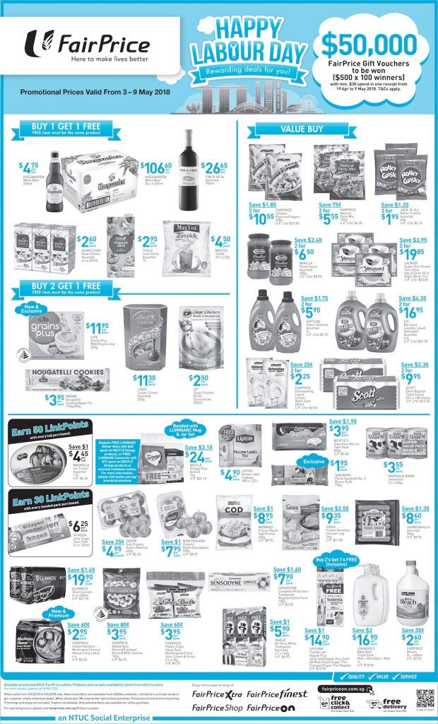 NTUC FairPrice Singapore Your Weekly Saver Promotion 3-9 May 2018 | Why Not Deals 1