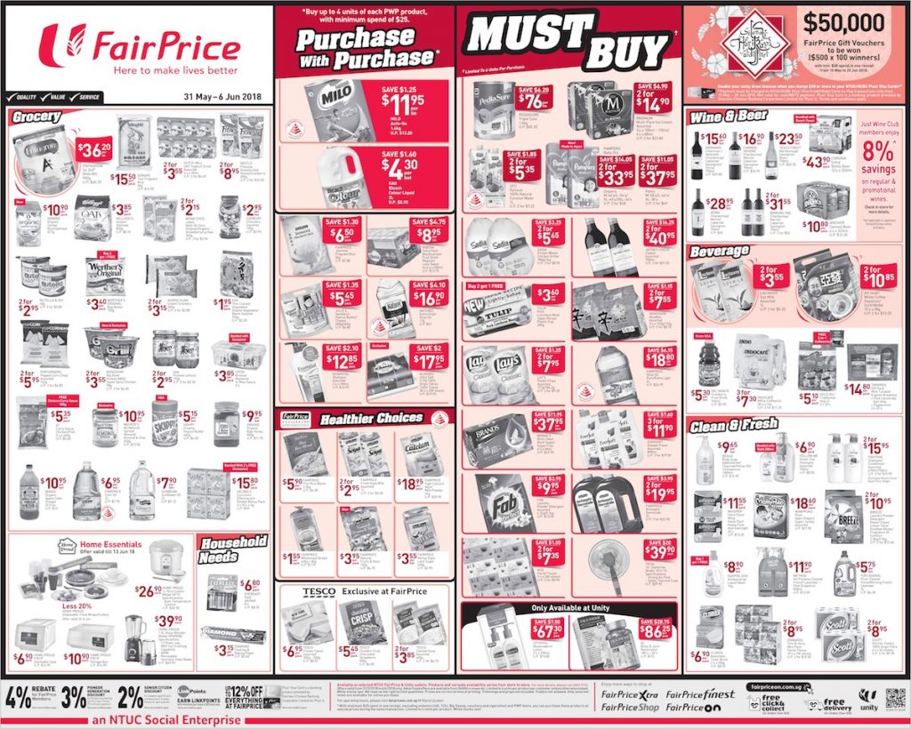 NTUC FairPrice Singapore Your Weekly Saver Promotion 31 May - 6 Jun 2018 | Why Not Deals 2