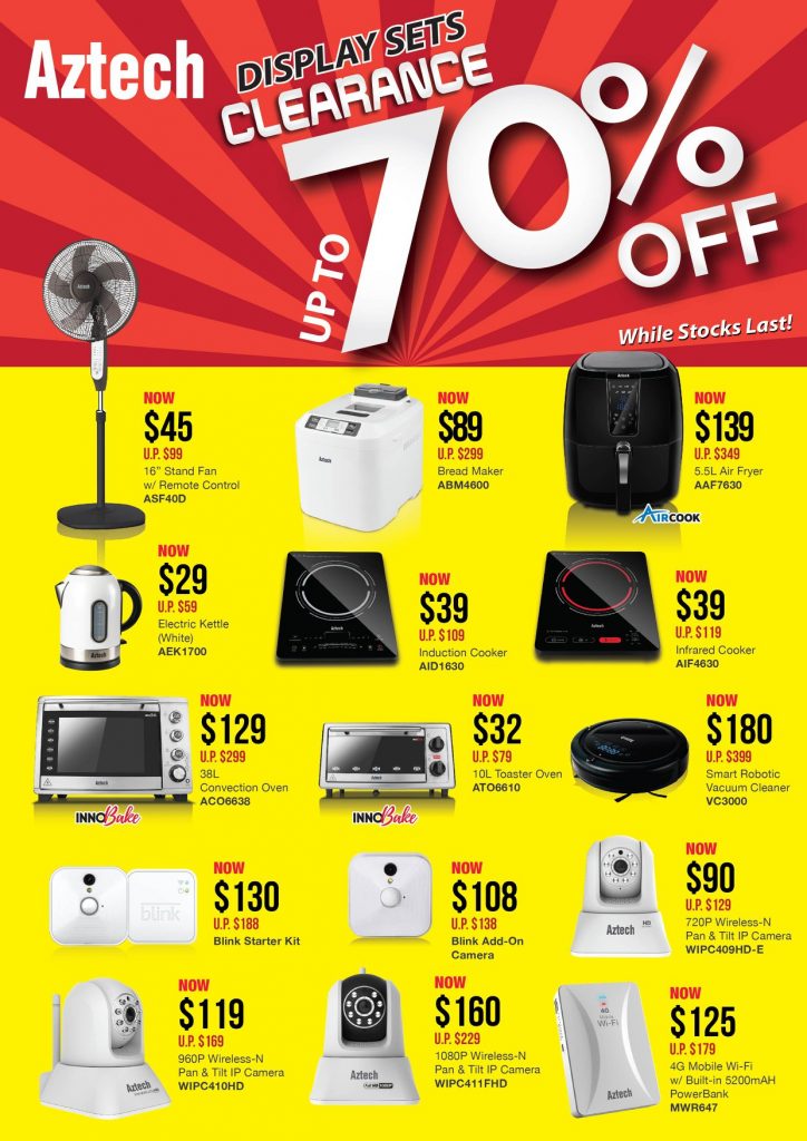 Aztech Singapore Display Units Clearance Sale Up to 70% Off Promotion While Stocks Last | Why Not Deals