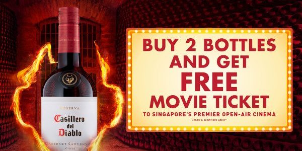 Casillero del Diablo Singapore Buy 2 Bottles & Get FREE Movie Tickets 2-3 Jun 2018