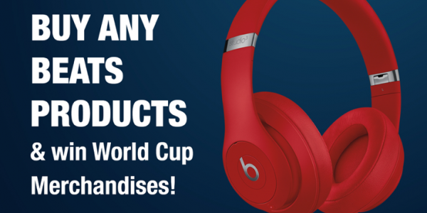 Dr. Dre Singapore to Giveaway Attractive Prizes During World Cup 2018 ends 15 Jul 2018